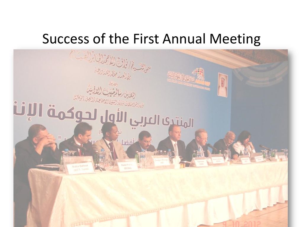 Success of the First Annual Meeting