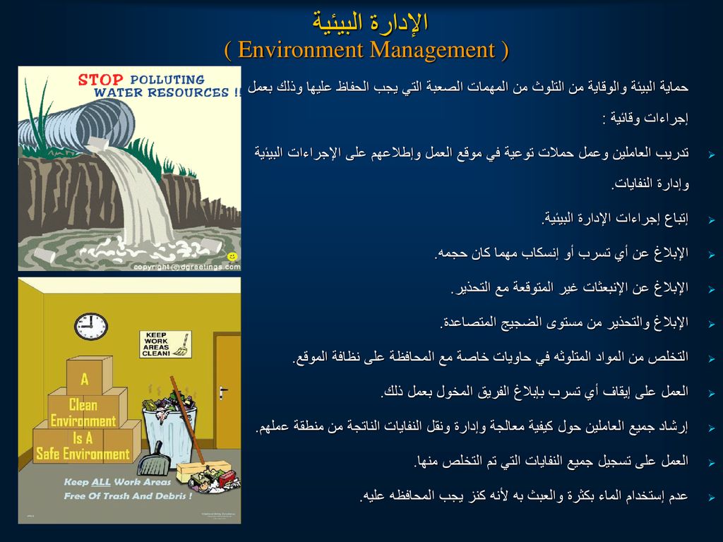 الإدارة البيئية ( Environment Management )