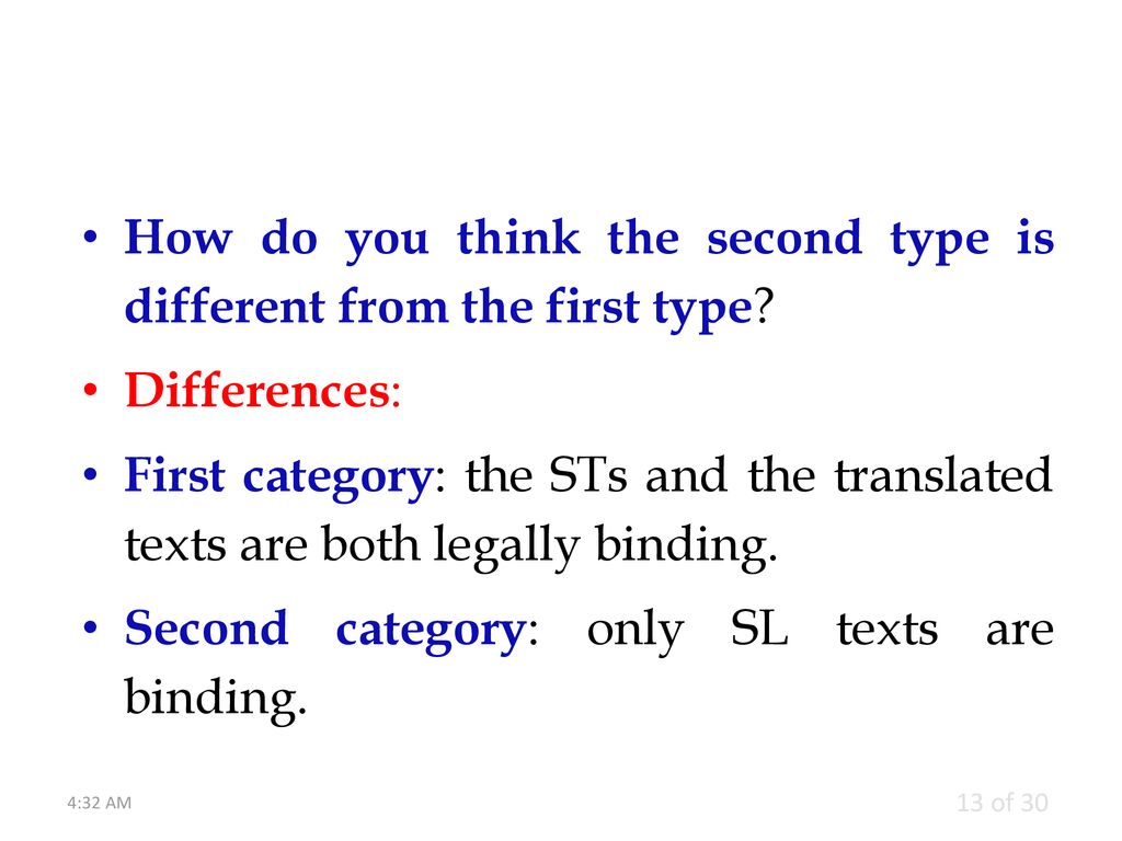 How do you think the second type is different from the first type