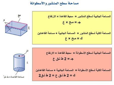 جـ = مـح × ع ك = مـح × ع جـ = 2 ط نـق ع ك = 2 ط نـق ع = 2 ط نـق2