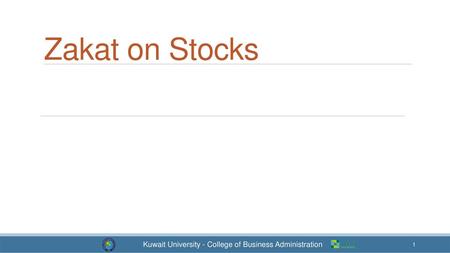 Zakat on Stocks.