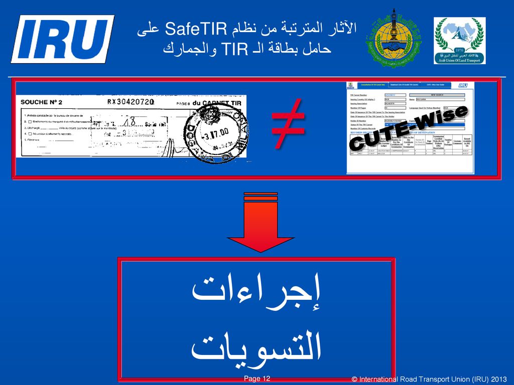 الآثار المترتبة من نظام SafeTIR على حامل بطاقة الـ TIR والجمارك