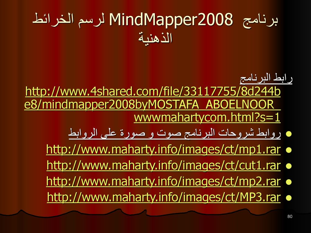 برنامج MindMapper2008 لرسم الخرائط الذهنية