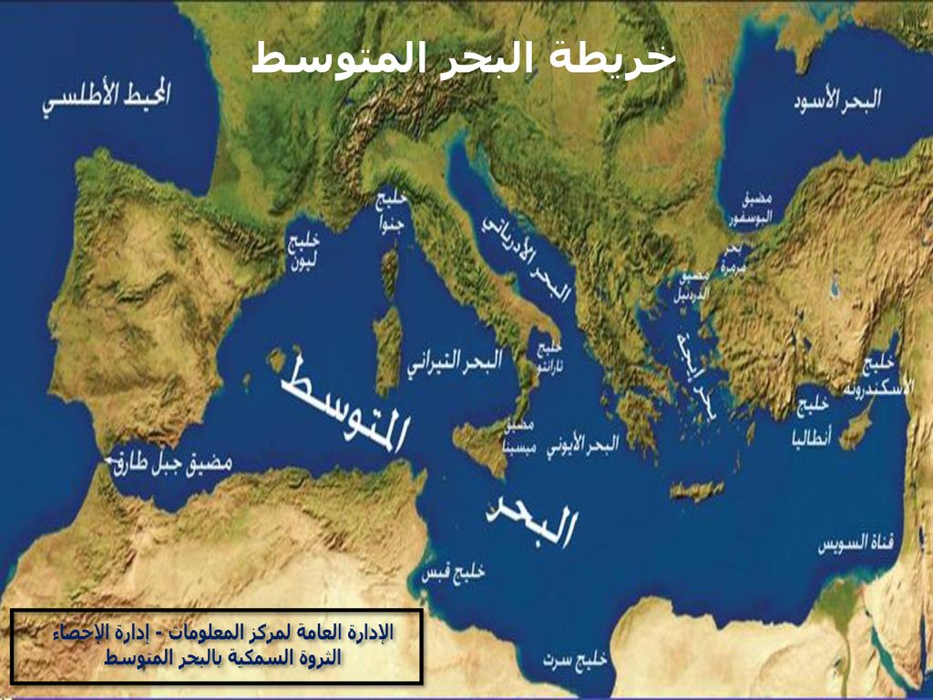 اين يقع البحر المتوسط