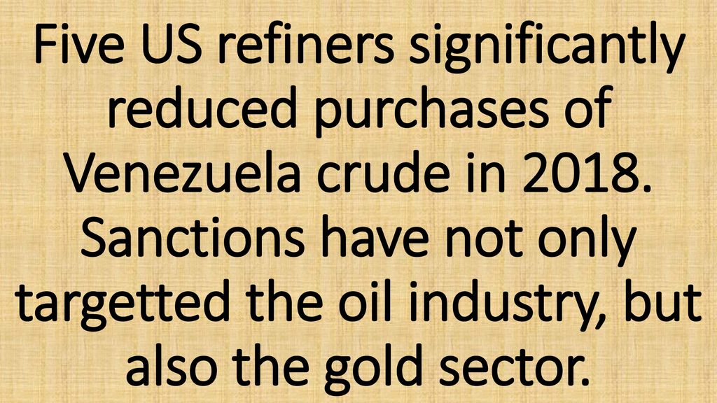 Five US refiners significantly reduced purchases of Venezuela crude in 2018.
