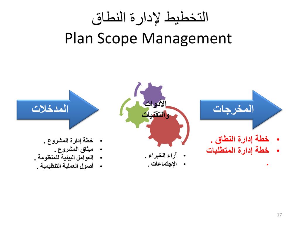 التخطيط لإدارة النطاق Plan Scope Management