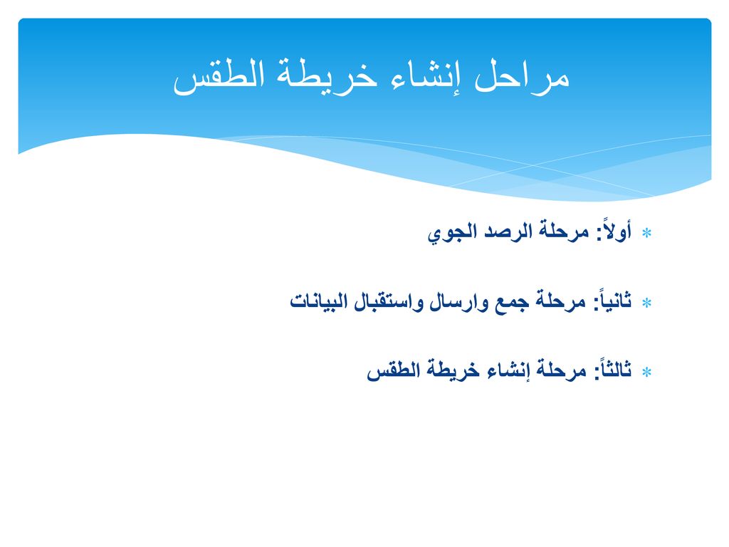 تمثل حالة الطقس لمنطقة ما في وقت محدد على خريطة الطقس