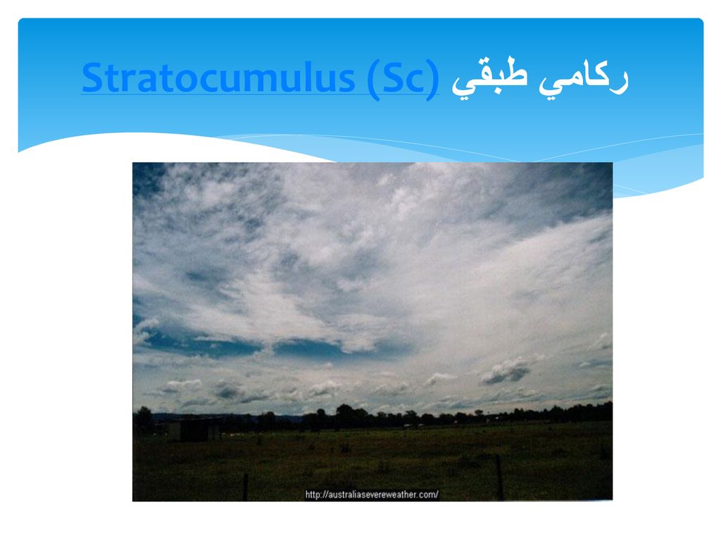 Stratocumulus (Sc) ركامي طبقي