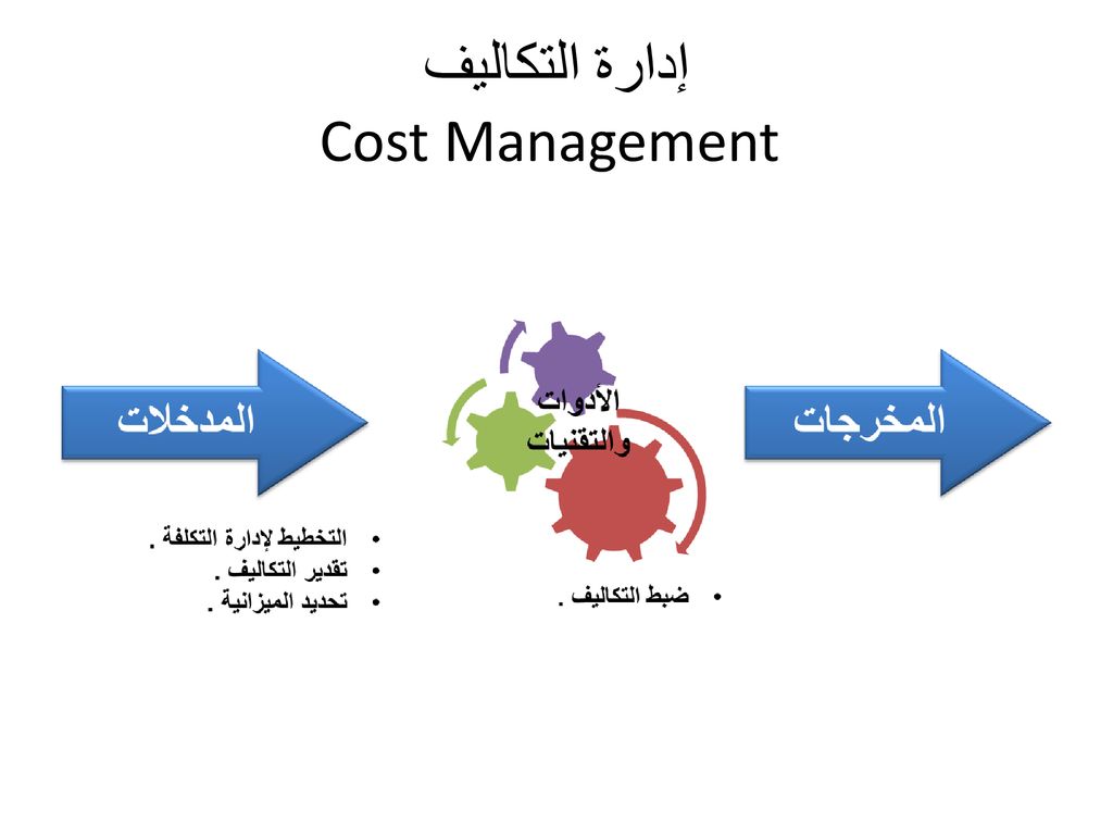 إدارة التكاليف Cost Management