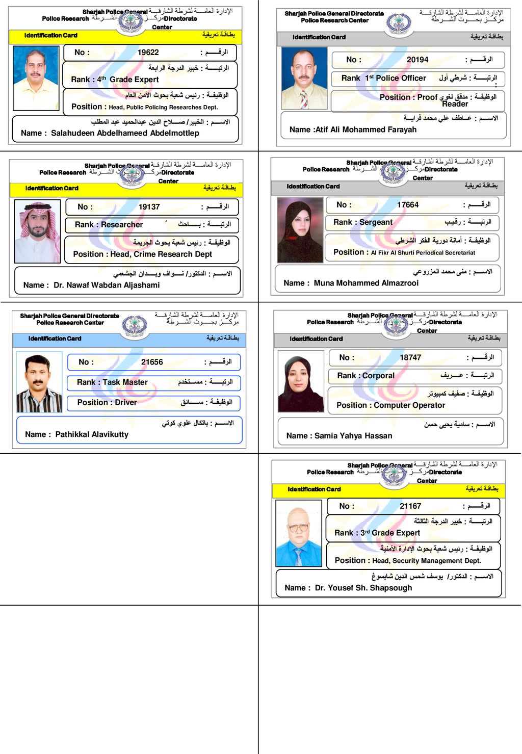الرتبــــــة : خبير الدرجة الرابعة 4th Grade Expert Rank :