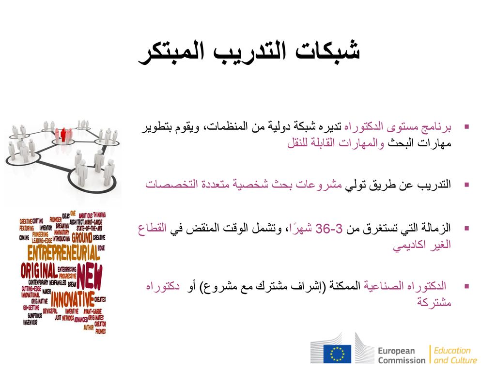 شبكات التدريب المبتكر برنامج مستوى الدكتوراه تديره شبكة دولية من المنظمات، ويقوم بتطوير مهارات البحث والمهارات القابلة للنقل.