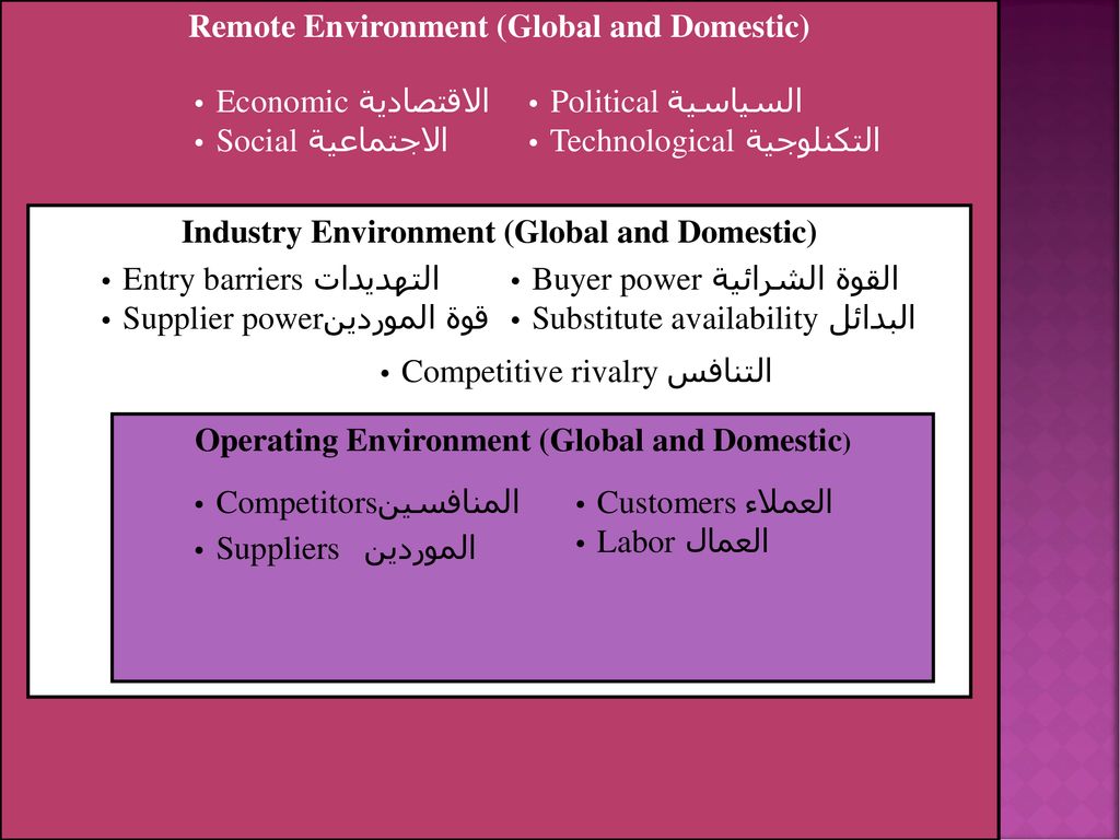 Remote Environment (Global and Domestic)