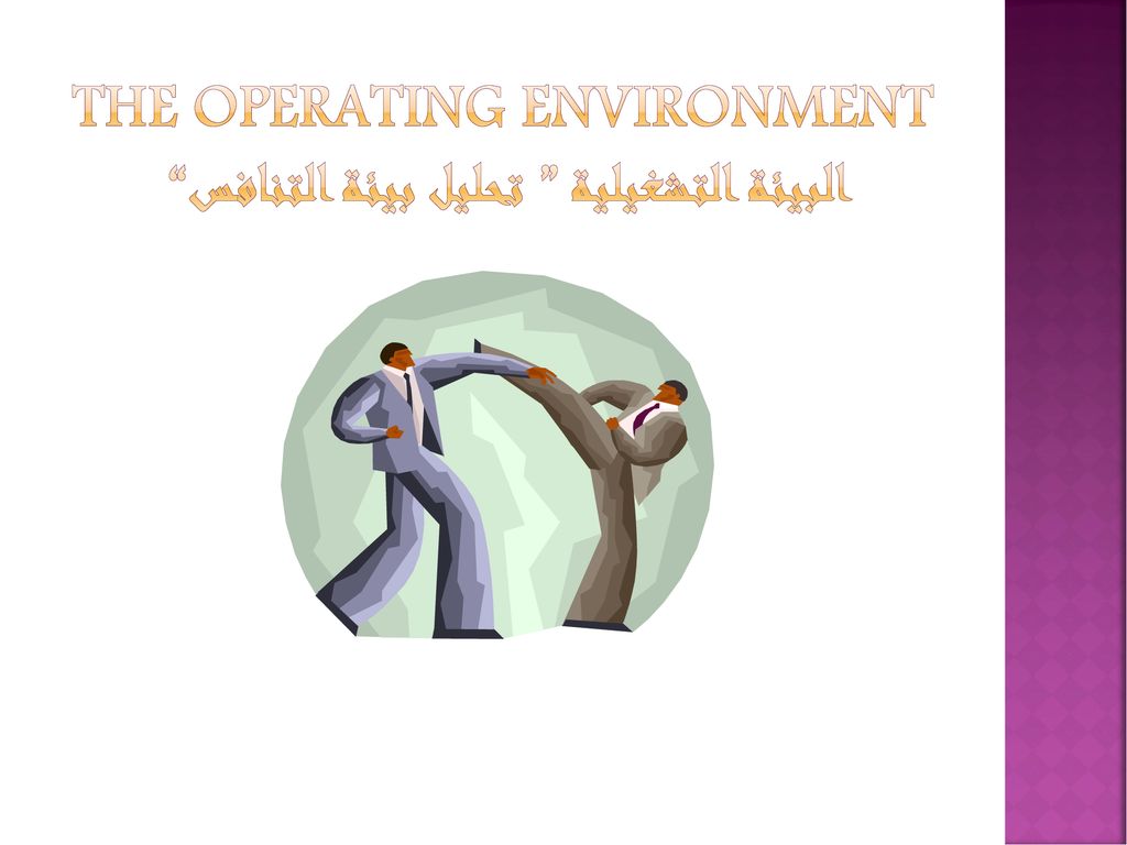 The Operating Environment البيئة التشغيلية تحليل بيئة التنافس