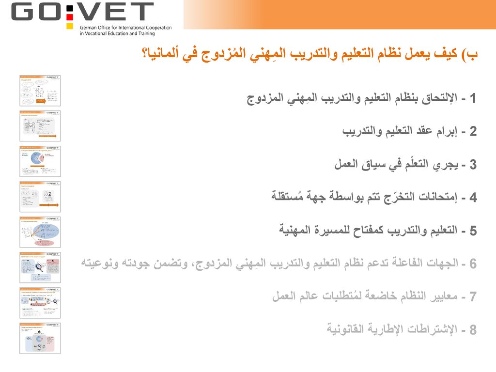 ب) كيف يعمل نظام التعليم والتدريب المِهني المُزدوج في ألمانيا؟