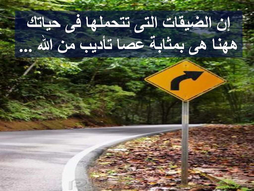 إن الضيقات التى تتحملها فى حياتك ههنا هى بمثابة عصا تأديب من الله ...