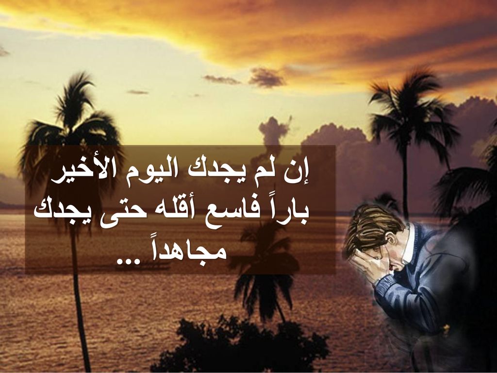 إن لم يجدك اليوم الأخير باراً فاسع أقله حتى يجدك مجاهداً ...