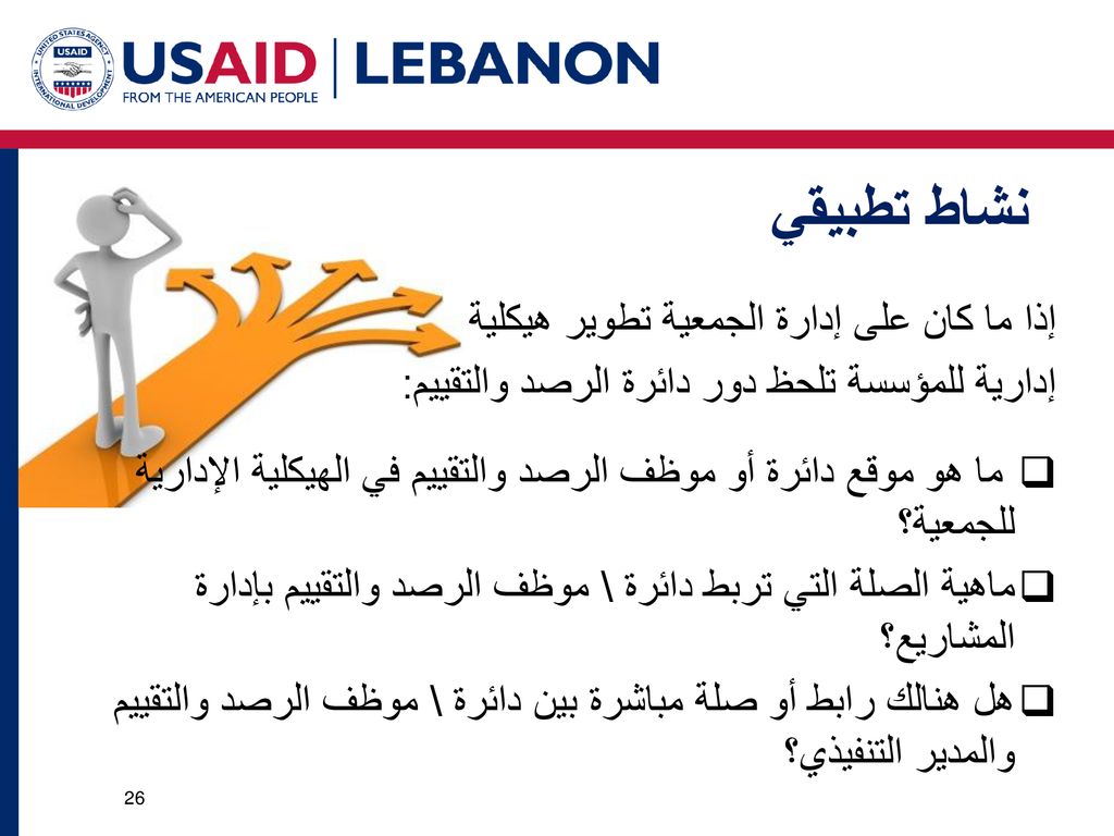 نشاط تطبيقي إذا ما كان على إدارة الجمعية تطوير هيكلية